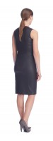 Ria Brown Stretch Leather Dress